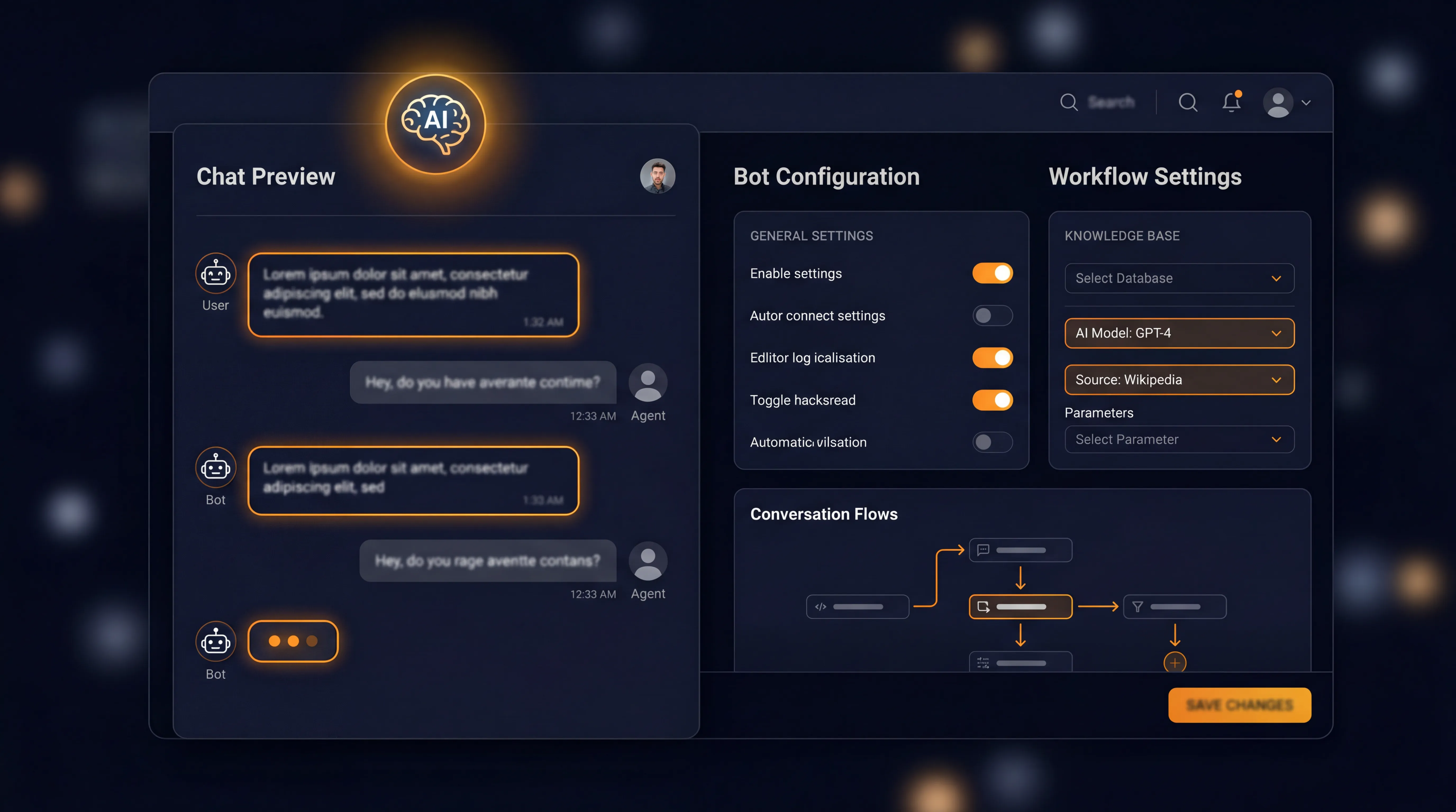 Chatbot configuration interface